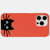 好奇心をそそる黒猫おもしろい猫好き Case-Mate iPhoneケース (裏面 (横))