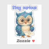 好奇心をそそる – Owl Sticker シール (シート)