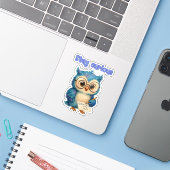 好奇心をそそる – Owl Sticker シール (ノートパソコンとiPhone)
