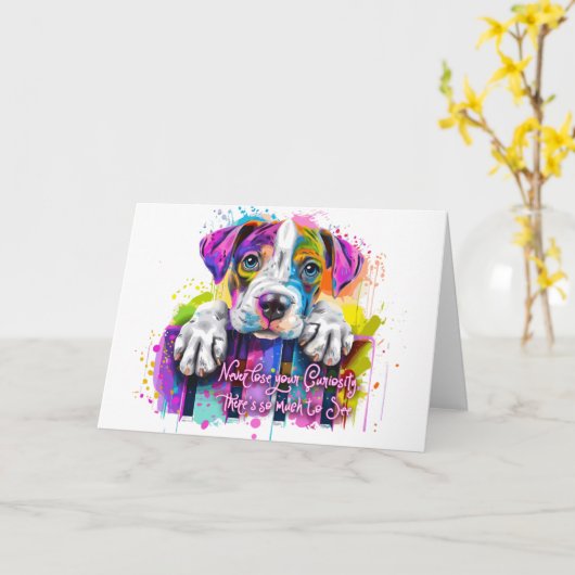 好奇心を失うことはないし、見るものも多い カード (黄色い花)