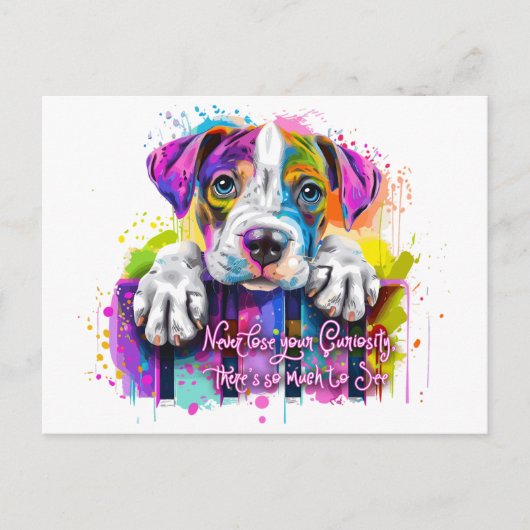 好奇心を失うことはないし、見るものも多い ポストカード (正面)