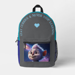 好奇心を持ち続ける… プリントバックパック