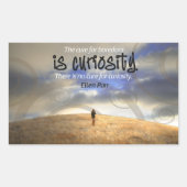 「好奇心を癒す策はない」感動的引用文 長方形シール (正面)