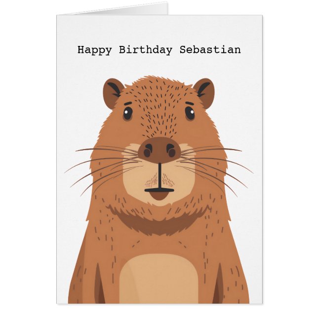 好奇心カピバラポートレート (正面)