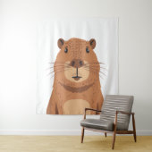 好奇心カピバラポートレート タペストリー (インサイチュ)