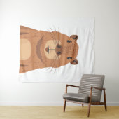 好奇心カピバラポートレート タペストリー (インサイチュ(横))