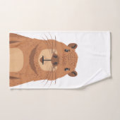好奇心カピバラポートレート バスタオルセット (ハンドタオル)