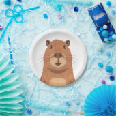 好奇心カピバラポートレート ペーパープレート (パーティー)