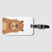 好奇心カピバラポートレート ラゲッジタグ (正面横)