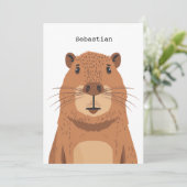 好奇心カピバラポートレート 招待状 (スタンド正面)