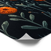 好奇心キツネイン牧草地 – ナイフお洒落ワイルドライフ ポスター (角)