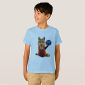 好奇心キツネクエスチョンマークTシャツ Tシャツ (正面フル)