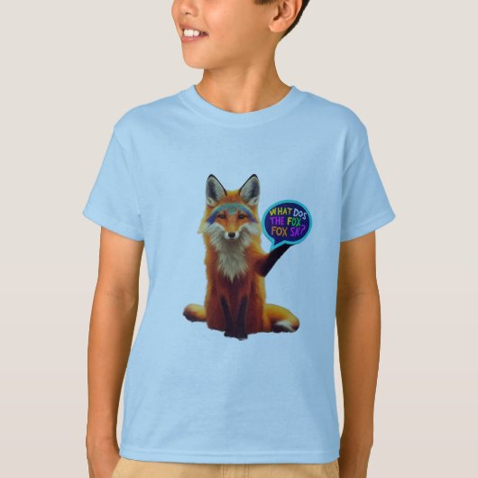 好奇心キツネクエスチョンマークTシャツ Tシャツ (正面)