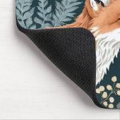 好奇心キツネファーン離れズウィリアムモリスインスパイアス マウスパッド (コーナー)