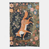 好奇心フェイクキツネ刺エレガントしゅうフローラ キッチンタオル (縦)