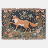 好奇心フェイクキツネ刺エレガントしゅうフローラ スローブランケット (正面)