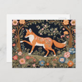 好奇心フェイクキツネ刺エレガントしゅうフローラ ポストカード (正面/裏面)