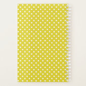 好奇心ブラックキャットイエロー水玉模様 パーソナライズされた プランナー手帳 (裏面)