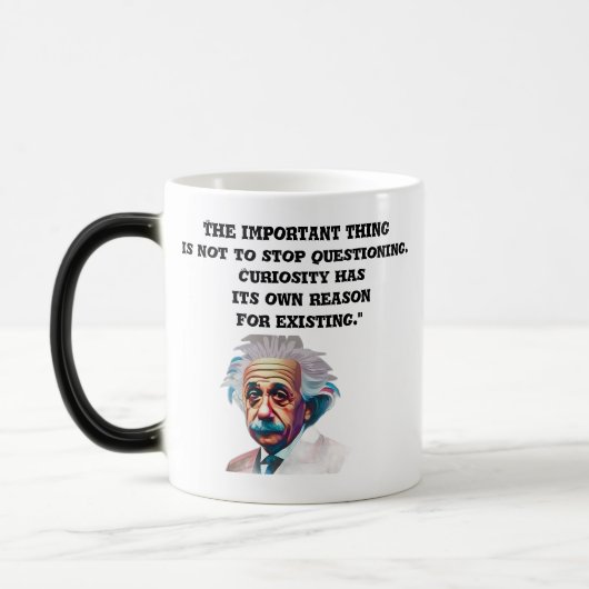 好奇心マグカップEinsteinQuotesMug モーフィングマグカップ (左)