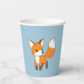 好奇心リトルキツネオンブルー 紙コップ (裏面)