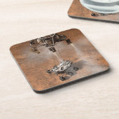 好奇心ローバーは火星の表面に着陸した。 コースター (左側)