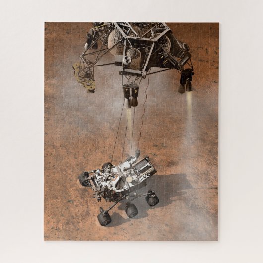 好奇心ローバーは火星の表面に着陸した。 ジグソーパズル (縦)