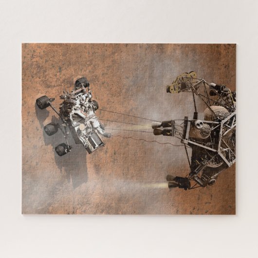 好奇心ローバーは火星の表面に着陸した。 ジグソーパズル (横)