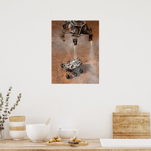好奇心ローバーは火星の表面に着陸した。 ポスター (キッチン)