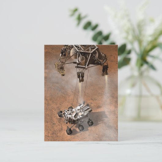 好奇心ローバーは火星の表面に着陸した。 ポストカード (スタンド正面)