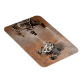 好奇心ローバーは火星の表面に着陸した。 マグネット (右側)