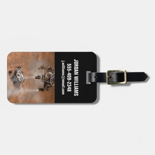 好奇心ローバーは火星の表面に着陸した。 ラゲッジタグ (正面横)