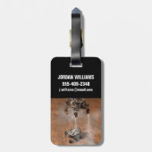 好奇心ローバーは火星の表面に着陸した。 ラゲッジタグ (裏面縦)