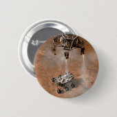 好奇心ローバーは火星の表面に着陸した。 缶バッジ (正面&裏面)