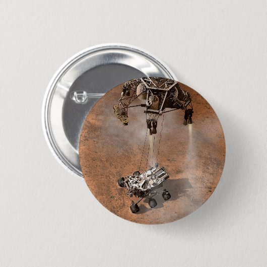 好奇心ローバーは火星の表面に着陸した。 缶バッジ (正面&裏面)
