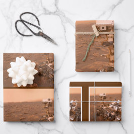 好奇心ローバー火星ダスティセルフィーで山シャープ ラッピングペーパーシート