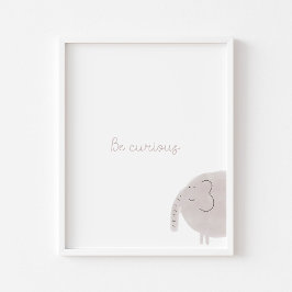 好奇心引用文象子供部屋アートプリント ポスター