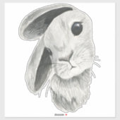 好奇心旺盛なウサギの赤ちゃん部屋の装飾 シール (シート)