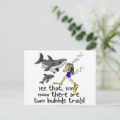 好奇心旺盛なサメ ポストカード (スタンド正面)