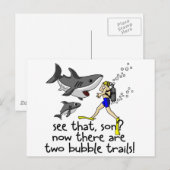 好奇心旺盛なサメ ポストカード (正面/裏面)