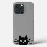 好奇心旺盛なピーキング・ブラックキティ・キャット・カッコいい猫好きズ  iPhone 13 PROケース