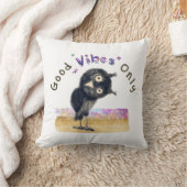 好奇心旺盛なフクロウだけの好感 クッション (ブランケット)