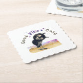 好奇心旺盛なフクロウだけの好感 ペーパーコースター (アングル)