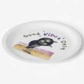 好奇心旺盛なフクロウだけの好感 ペーパープレート (アングル)