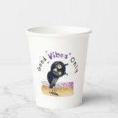 好奇心旺盛なフクロウだけの好感 紙コップ (正面)