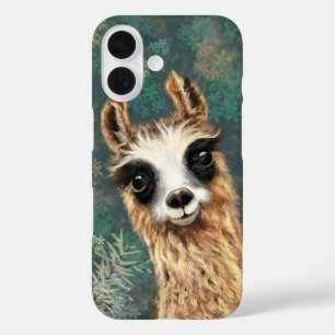 好奇心旺盛なベビーラマかわいいおもしろい iPhone 16ケース