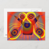 好奇心旺盛なライオン犬 ポストカード (正面/裏面)