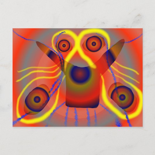 好奇心旺盛なライオン犬 ポストカード (正面)