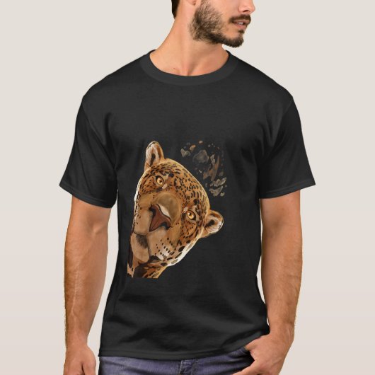 好奇心旺盛な猫 ジャガー Tシャツ (正面)