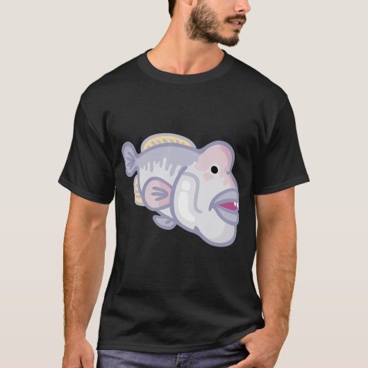 好奇心旺盛な生き物 - ベラの魚 Tシャツ (正面)