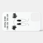 好奇心旺盛な目が描かれたユーモラスなiPhoneケース - 笑顔 Case-Mate iPhoneケース (裏面 (横))